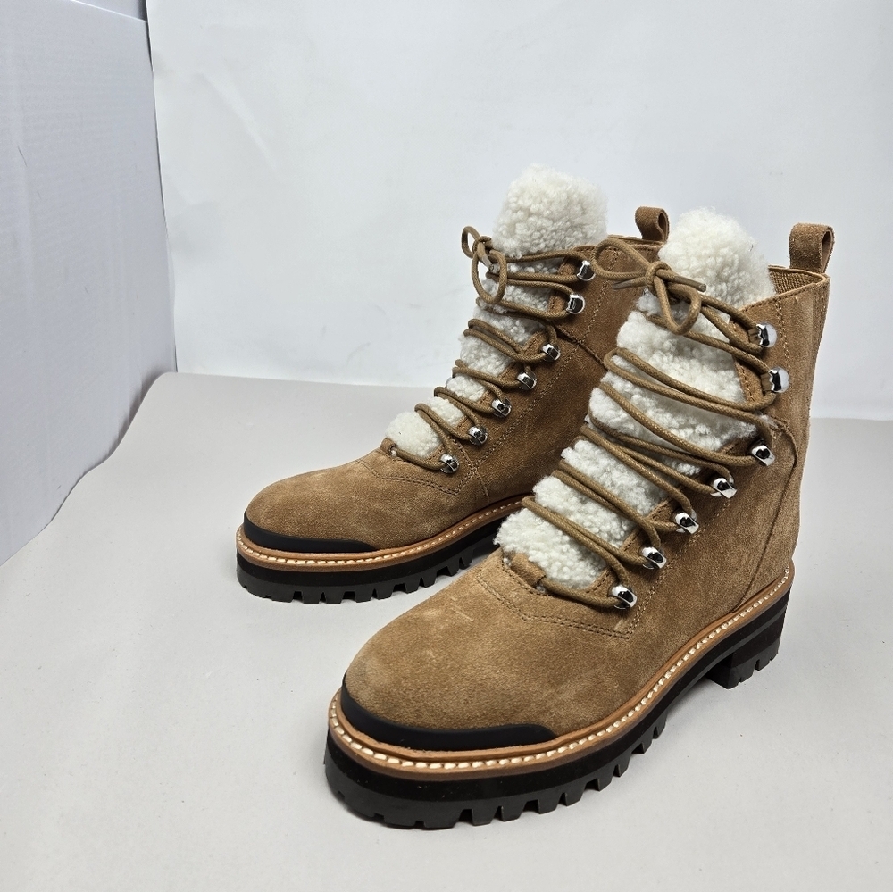 Marc Fisher Women Sz 6M Iizzie Hiking Outdoor Winter Boots Tan Suede ***READ** - Picture 3 of 12
